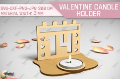 Valentine Candle Holder. 3D Candle Holder Laser Cut Product Image 1
