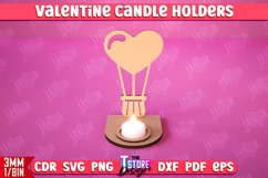 Valentine’s Day Candle Holders Laser Cut Bundle | Tealight Product Image 11