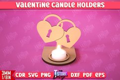 Valentine’s Day Candle Holders Laser Cut Bundle | Tealight Product Image 6