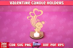 Valentine’s Day Candle Holders Laser Cut Bundle | Tealight Product Image 7