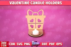 Valentine’s Day Candle Holders Laser Cut Bundle | Tealight Product Image 9