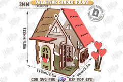 Valentine Candle Houses Laser Cut Bundle|Tea Candle Holders Product Image 12