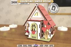 Valentine Candle Houses Laser Cut Bundle|Tea Candle Holders Product Image 13