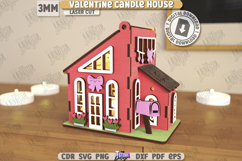 Valentine Candle Houses Laser Cut Bundle|Tea Candle Holders Product Image 7