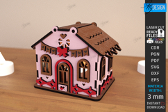 Valentine Candle Houses Laser Cut Bundle|Mini Houses|Love Product Image 6
