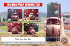 Tumbler Sublimation Wrap Valentine Car Bug Product Image 1