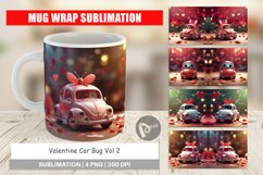 Mug sublimation design Valentine Car Bug Product Image 1