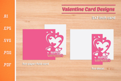 Valentine Paper Cut Card SVG 1 Product Image 2