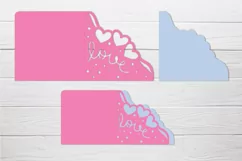 Valentine Card with Love and Hearts, Papercraft, Paper cut Product Image 2