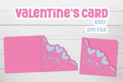 Valentine Card with Love and Hearts, Papercraft, Paper cut Product Image 1
