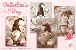 Valentine Day Card Flower Love Heart Greeting Printable Card Product Image 1