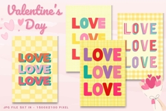 Valentine Day Card Flower Love Heart Greeting Printable Card Product Image 1