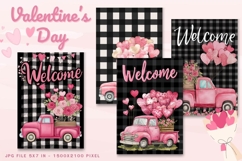 Valentine Day Card Flower Love Heart Greeting Printable Card Product Image 1