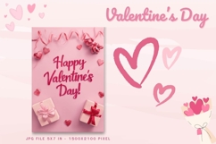 Valentine Day Card Love Heart Anniversary Card Printable_13 Product Image 1