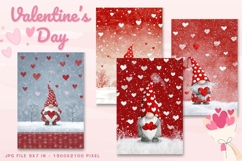 Valentine Day Card Flower Love Heart Greeting Printable Card Product Image 1