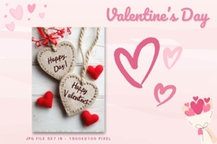 Valentine Day Card Love Heart Anniversary Card Printable_16 Product Image 1