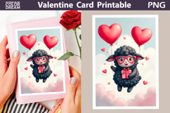 Sheep Heart Valentine Card | Happy Valentines Day Product Image 1