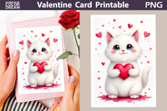 Cat Heart Valentine Card | Happy Valentines Day Product Image 1