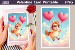 horse Heart Valentine Card | Happy Valentines Day Product Image 1