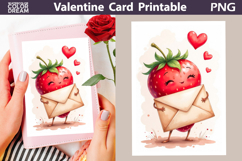 Strawberry Valentine Card | Happy Valentines Day Product Image 1