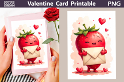 Strawberry Valentine Card | Happy Valentines Day Product Image 1