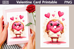 Cute Donut Heart Valentine Card | Happy Valentines Day Product Image 1