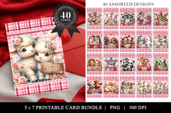 Bestselling Valentine Animal Card Bundle 40 Cute Designs Product Image 2