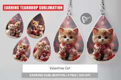 Earring Teardrop Valentine Cat Product Image 1