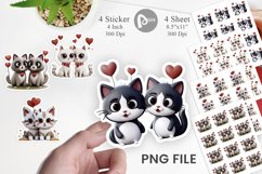 Valentine Cat Sticker Product Image 1