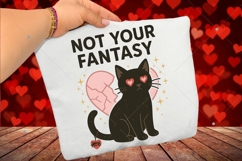 Valentine Cat PNG, Black Cat Png, Valentine Cute Cat PNG Product Image 3