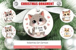 Christmas Ornaments Valentine Cat Cartoon Product Image 1