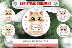 Christmas Ornaments Valentine Cat Cartoon Product Image 1