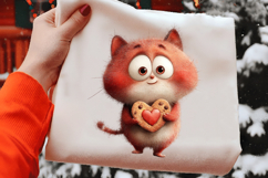 Valentine Cat Clipart Product Image 2