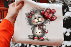 Valentine Cat Clipart Product Image 2