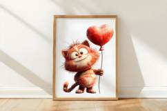 Valentine Cat Clipart Product Image 3