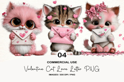 Valentine Cat Love Letter PNG Product Image 1