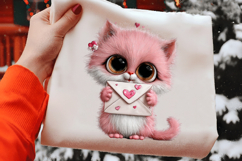 Valentine Cat Love Letter PNG Product Image 2