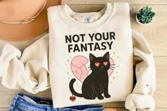 Valentine Cat PNG, Black Cat Png, Valentine Cute Cat PNG Product Image 4