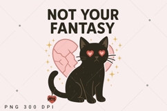 Valentine Cat PNG, Black Cat Png, Valentine Cute Cat PNG Product Image 1
