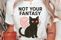 Valentine Cat PNG, Black Cat Png, Valentine Cute Cat PNG Product Image 2