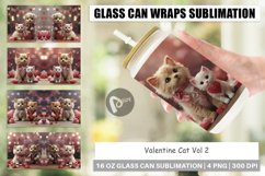 Glass Can Wraps Valentine Cat Product Image 1