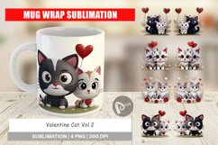 Mug Wrap Design Valentine Cat Product Image 1