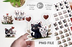 Valentine Cat Sticker Product Image 1