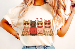 Cat Valentine's Day PNG, Cat Mom PNG, Cat Lover PNG, Xoxo Product Image 1