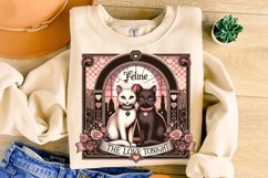 Cats Valentine&#039;s Day PNG, Valentine&#039;s Day Sublimation, Love Product Image 1