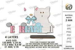 Valentine Characters Stands Bundle Lasercut. Stand Decor SVG Product Image 5