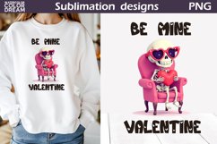 Valentine Funny Skeleton Sublimation | Be Mine Valentine Product Image 1
