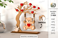 Valentine Characters On Swing Bundle Lasercut. Valentine SVG Product Image 5