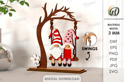 Valentine Characters On Swing Bundle Lasercut. Valentine SVG Product Image 7