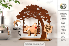 Valentine Characters On Swing Bundle Lasercut. Valentine SVG Product Image 12